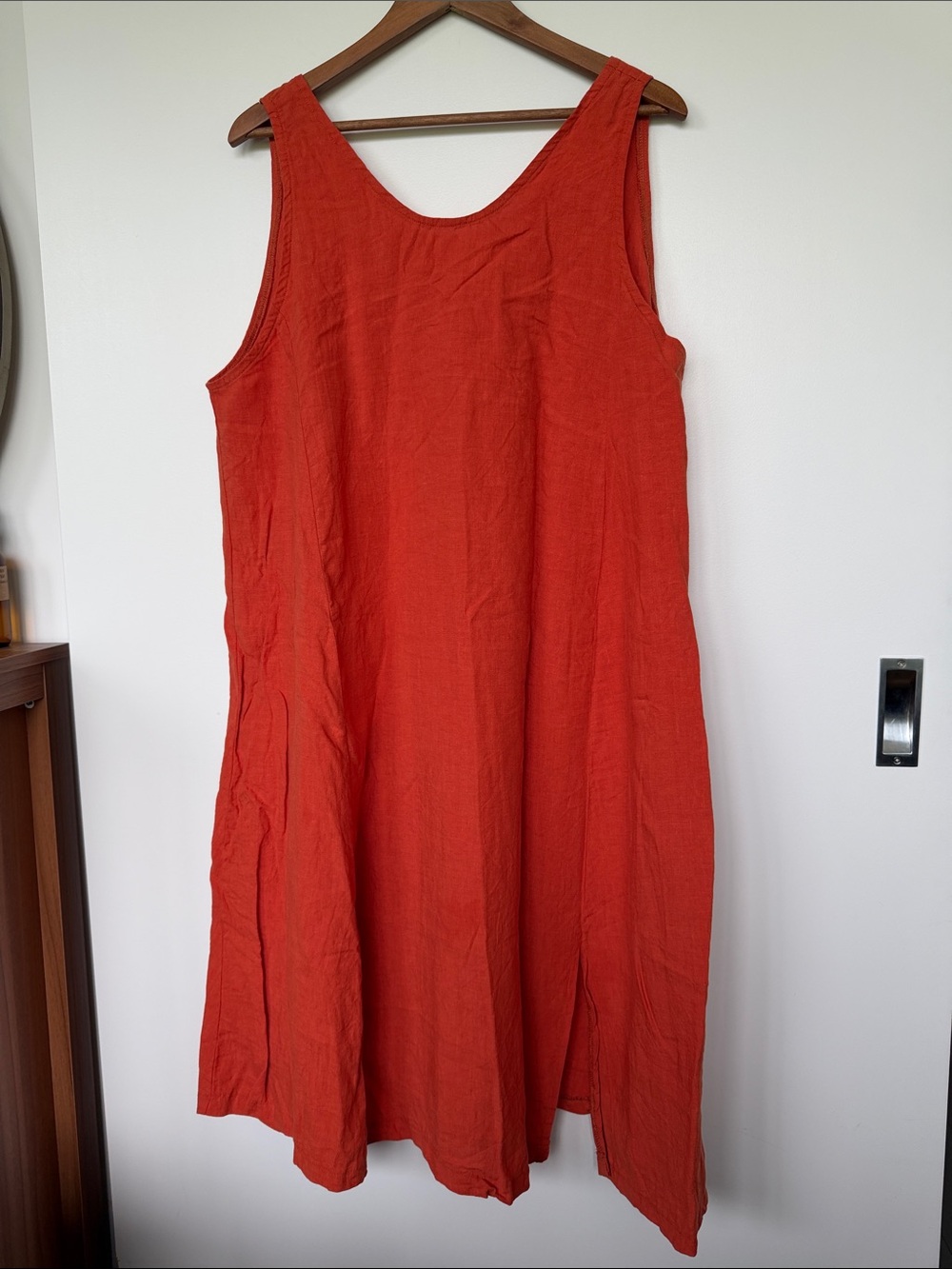 Lights of All Isadora Dress Linen-Blend Sleeveless midi dress - Burnt Orange